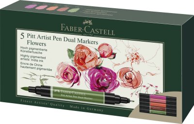 Faber Castell Tuschestift PAP Dual Marker 5x Flowers