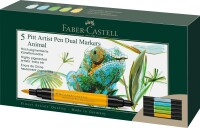 Faber Castell Tuschestift PAP Dual Marker 5x Tiere