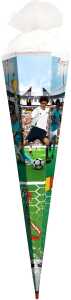 ROTH Geschenk-Schultüte klein Soccer 50cm 6-eckig mit Tüllv