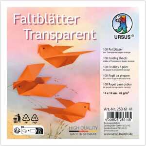 FALTBL. TRANSPARENT 42G. 14x14CM 100BL.ORANGE