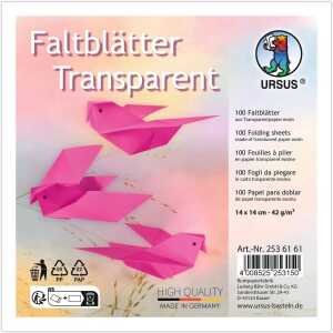 FALTBL. TRANSPARENT 42G. 14x14CM 100BL.EOSIN