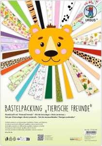 BASTELPACKUNG "TIERISCHE FREUNDE"23x33CM,26BL.SORT