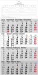 Güss 4-Monatskalender Viermonatskalender 60x30cm