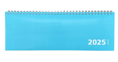 2025 ADINA Tischquerkalender hellblau 1W 2S Schreibtischkalender Tischkalender 30x10cm