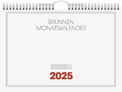 2025 Brunnen Monatskalender A4quer 1S/1Monat