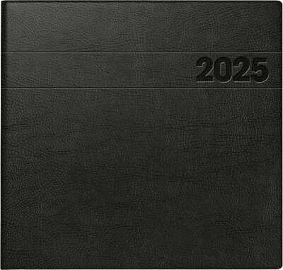 2025 Brunnen Buchkalender21x21cm sw 2S/1W Folie