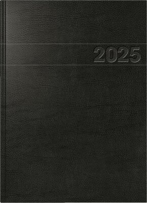 2025 Brunnen Buchkalender A4 sw 1S/1T Folie