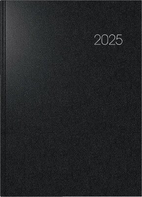 2025 Brunnen Buchkalender A4 sw 1S/1T Balacron