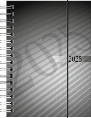 2025 Rido Taschenkalender PP Wire-o schwarz