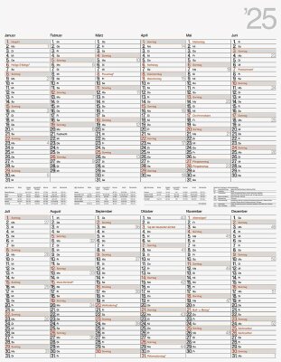 2025 Rido Plakatkalender Vertikal