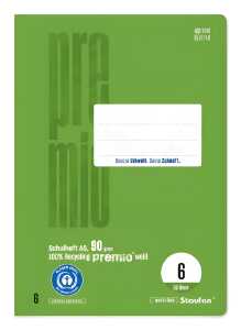 Staufen Premio Heft A5 32 Blatt Lin.6 90g/qm grün blanko