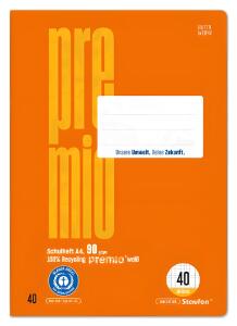 Staufen Schulheft A4 32 Bl 90g Lin40 orange 5mm kariert mit Umrandung
