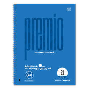 Staufen Collegeblock Premio DIN A5 liniert 90g/m² blau 80 Bl.