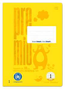 Staufen Schulheft A4 32 Bl 90g Lin1 hellgelb 5/5/5mm liniert farbig