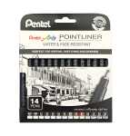 Pentel Set Permanent Fineliner 14 Strichst.