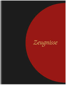 ADINA Zeugnismappe 10 Hüllen rot/sw Lederoptik Vinyl m festem Einband