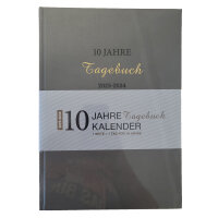 2025 ADINA 10 Jahre-Erinnerungs-Tagebuch-Kalender 1 Seite = 10x 1 Tag pro Jahr, A4