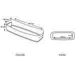 LEITZ Aufbewahrungsschale MyBox weiß/grau 30,7x5,5x10,5cm