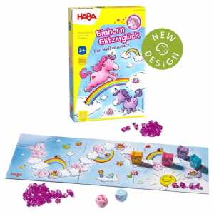 HABA Würfelspiel Einhorn Glitzerglück Funkel-Bingo