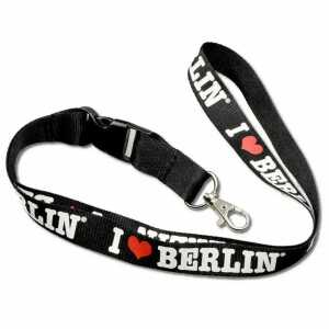 Muddastadt Schlüsselband I love Berlin schwarz