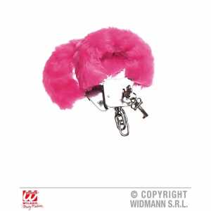 WIDMANN Handschellen mit Fell rosa