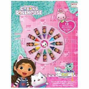Notizbuch GABBY´S DOLLHOUSE mit mini Wachsmalstiften