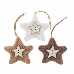 GLOREX Bastelset Stoffstern mit Hänger