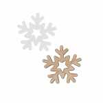 GLOREX Dekoset Schneeflocken Holz-Streuteile