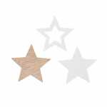 GLOREX Dekoset Sterne Holz-Streuteile
