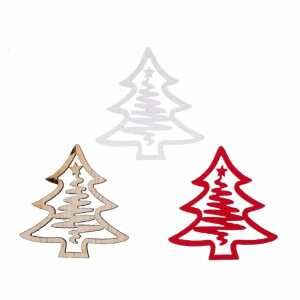 GLOREX Bastelset Holz-Streuteile Baum