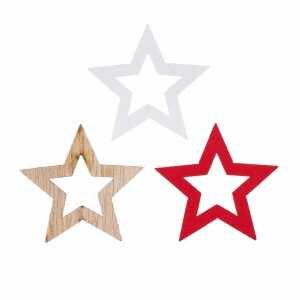 GLOREX Bastelset Holz-Streuteile Stern 7610877603605