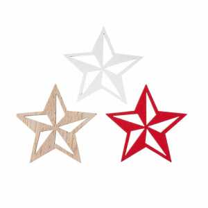 GLOREX Bastelset Holz-Streuteile Stern 7610877603629