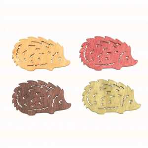 GLOREX Bastelset Holz-Streuteile Igel