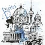HOME FASHION Servietten Berlin Graphic 3-lagig 33x33cm 20...
