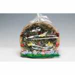 Bambuskorb rund mit Ostergras Wiesenheu 19cm