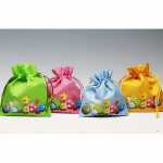 Jute-Sack Eier 13x15cm 4fach sortiert