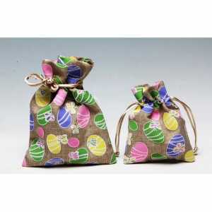 Jute-Sack Endlos-Eier 13x18cm 4045722167842