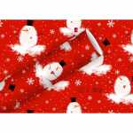 Braun & Company Geschenkpapier Bobby Snow rot 70cmx2m
