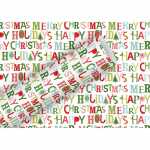 Braun & Company Geschenkpapier Happy Holidays 70cmx2m