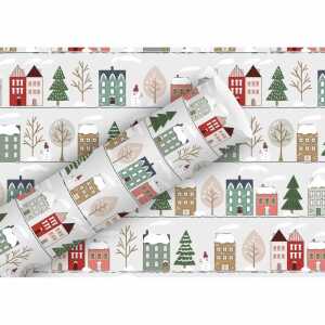 Braun & Company Geschenkpapier Christmas Town 70cmx2m