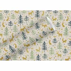 Braun & Company Geschenkpapier Forest Friends salbei-indigo 70cmx2m