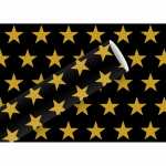 Braun & Company Geschenkpapier Stars Alu schwarz-gold...