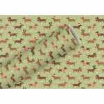 Geschenkpapier By Nature Gras Weihnachtsdackel 70cmx1,5m