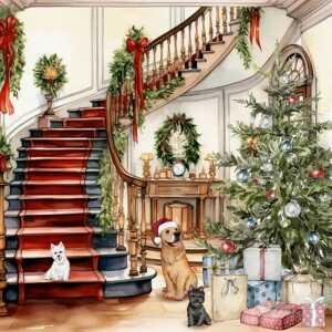 ti-flair Servietten Maison de Noel 3-lagig 33x33cm 20 Stück
