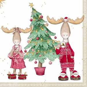 ti-flair Servietten Moose Couple 3-lagig 33x33cm 20 Stück