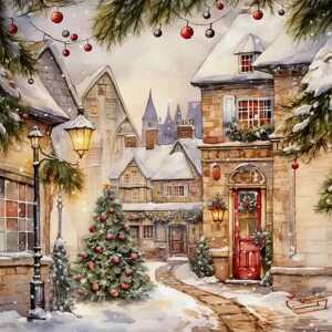 ti-flair Servietten Villaggio Natale 3-lagig 33x33cm 20 Stück