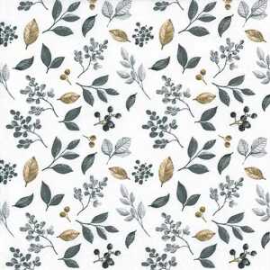ti-flair Servietten Frosty Leaves 3-lagig schwarz 33x33cm 20 Stück