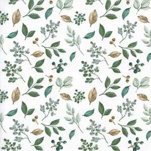 ti-flair Servietten Frosty Leaves 3-lagig grün 33x33cm 20 Stück
