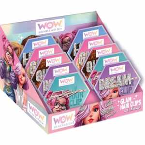 Haarklammer WOW GENERATION mit Schriftzug 5fach sortiert