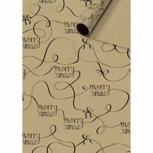 STEWO Geschenkpapier Len schwarz 70cmx2m